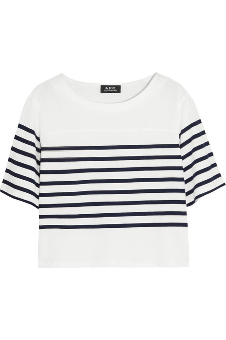 A.P.C.短版條紋上衣,NTD3,100